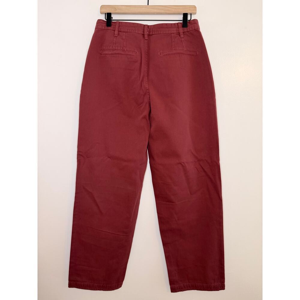 NWT Free People We The Free Cya Later Skate Trouser Pants Wine 100% Cotton 6 - Picture 3 of 9